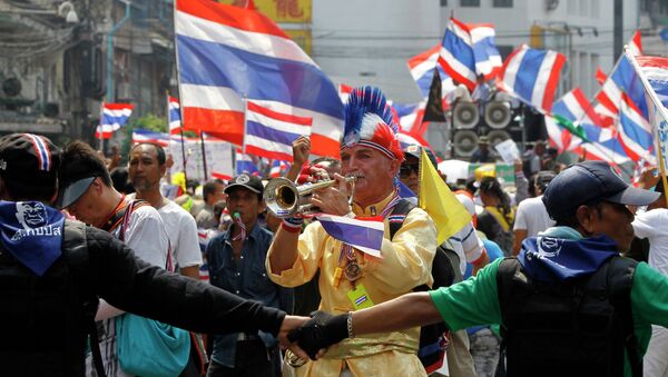 Антиправительственная акция протеста в Бангкоке