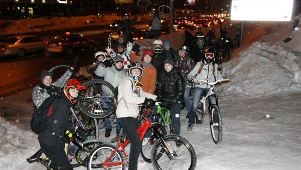 Велопробег, посвященный Часу Земли, в Томске, архивное фото
