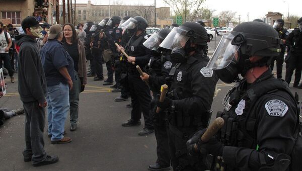 Акция протеста в Альбукерке, США. Фото с места события
