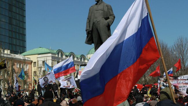 Участники митинга в Донецке. Архивное фото