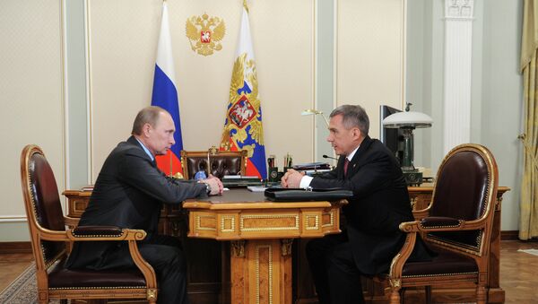 Владимир Путин встретился с Рустамом Миннихановым. Архивное фото
