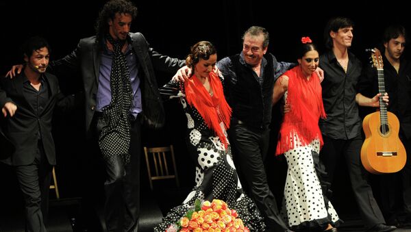 Испанские танцоры Ла Монета, Хавьер Латорре, Конча Хареньо и Уго Лопес. Архивное фото