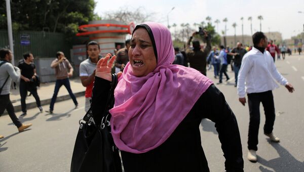 На месте взрыва в центре Каира. 2 апреля 2014
