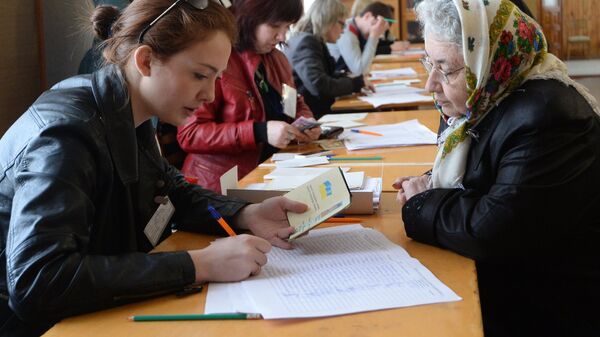 Избирательный участок в Симферополе. Архивное фото