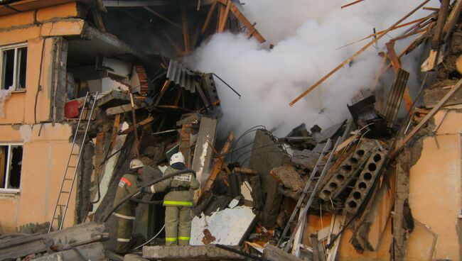 На месте взрыва бытового газа в жилом доме в Омской области