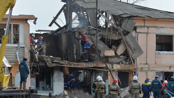На месте взрыва газа в жилом доме в Омской области