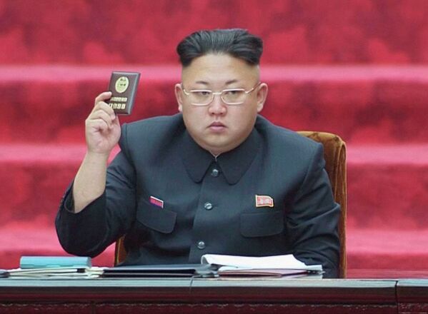 Ким Чен Ын на сессии Верховного народного собрания КНДР. 9 апреля 2014
