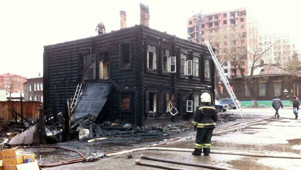 Пожар по адресу пер. Карповский, 2 в Томске, событийное фото