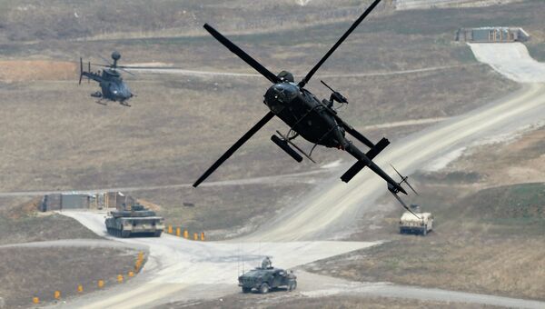 Совместные военные учения США и Южной Кореи. 11 апреля 2014