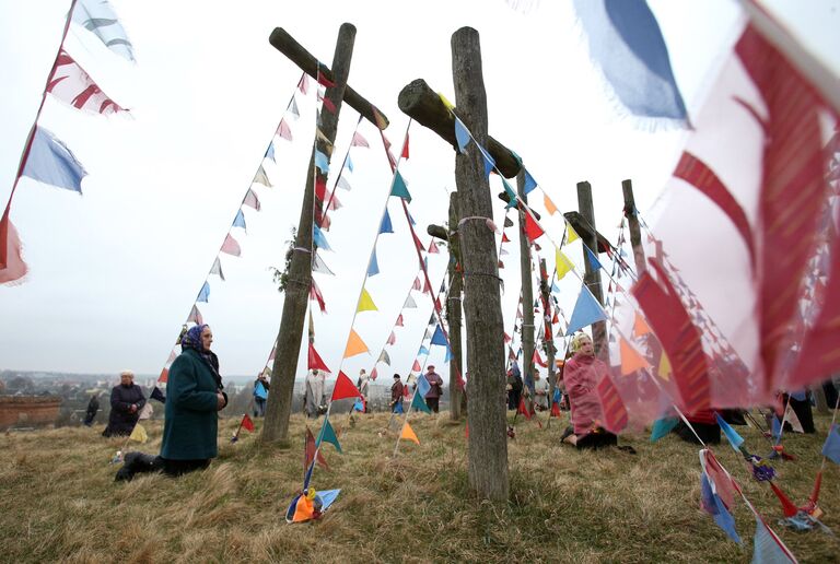 Вербное воскресенье в городе Ошмяны Гродненской области в Белоруссии