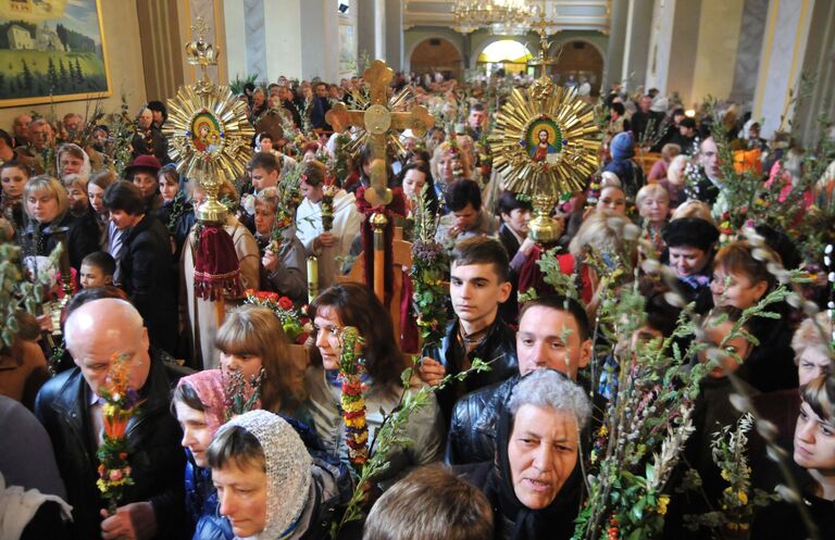 Вербное воскресенье во Львовской области