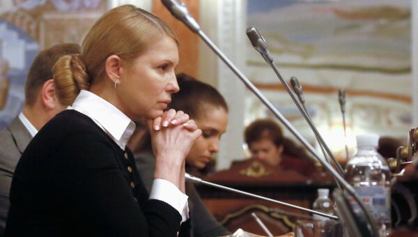 Юлия Тимошенко на заседании суда в Киеве. Архивное фото.