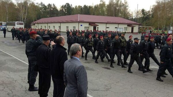 Батальон нацгвардии Украины отбывает для дежурства