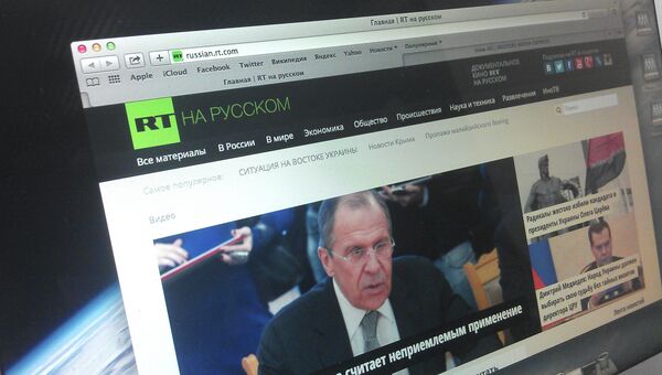 Сайт телеканала Russia Today на русском языке