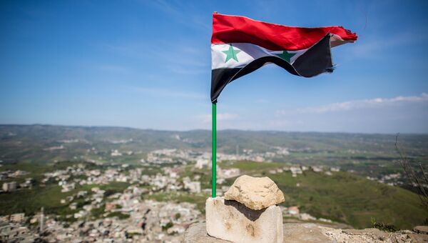 Сирия флаг. Архивное фото