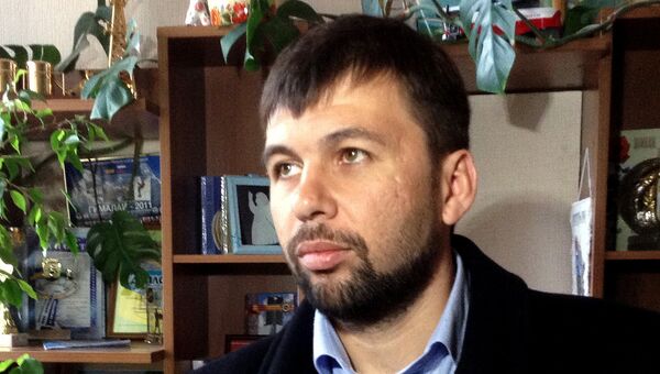 Председатель Временного коалиционного правительства Донецкой народной республики Денис Пушилин