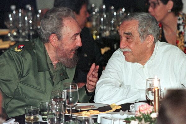 Президент Кубы Фидель Кастро и писатель Габриэль Гарсия Маркес