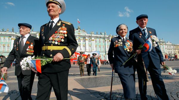 Военный парад , посвященный Дню Победы. Архивное фото
