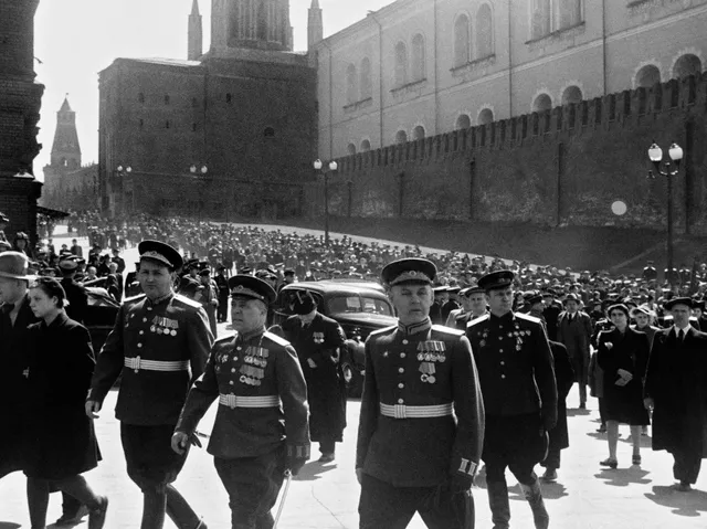 Москва. Красная площадь 9 мая 1945 года