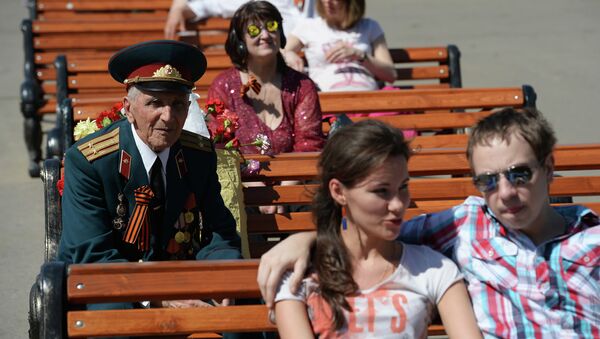 Празднование Дня Победы в Москве, архивное фото