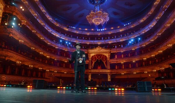 Главный режиссер театра Thalia в Гамбурге Люк Персеваль на церемонии вручения премии Золотая маска