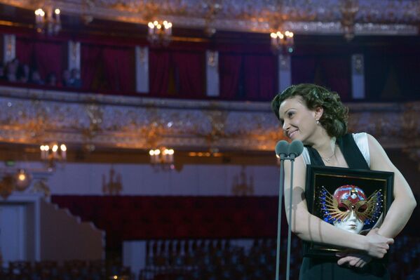 Актриса Александра Урсуляк на церемонии вручения премии Золотая маска
