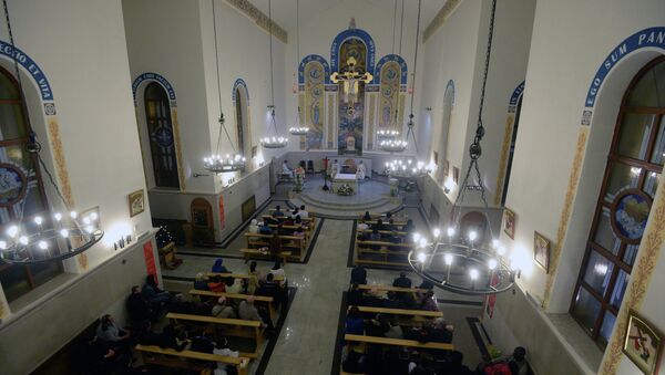 Празднование католической Пасхи в России. Архивное фото