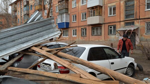 Последствия урагана в Омске