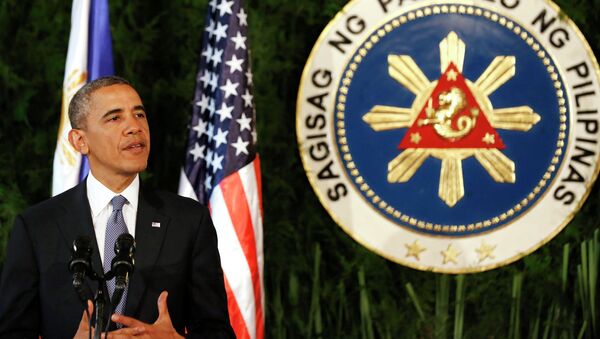 Барак Обама на пресс-конференции в Маниле