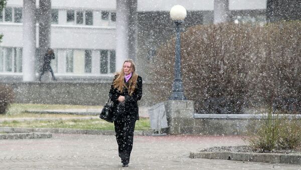 Сибирская весна: апрельский снег в Томске