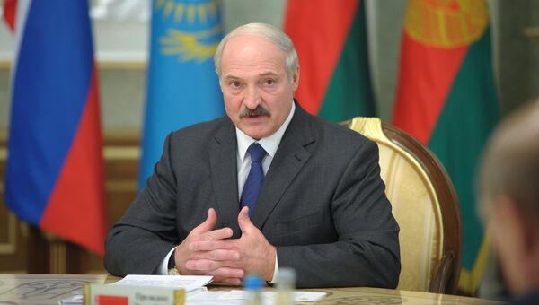 Президент Белоруссии Александр Лукашенко на заседании Высшего Евразийского экономического совета