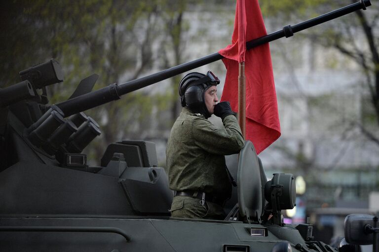 Репетиция военного парада на Красной площади в Москве