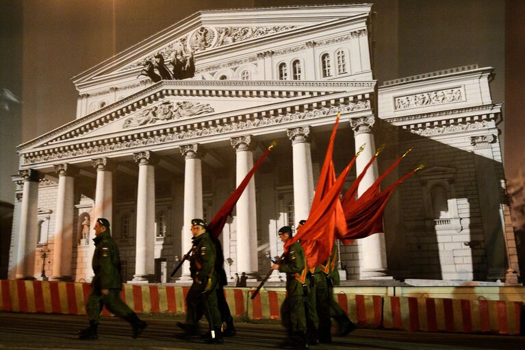 Репетиция военного парада на Красной площади в Москве