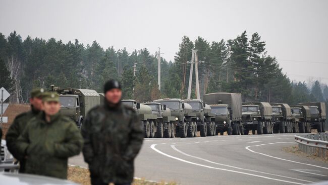 Ликвидация последствий пожара в воинской части в Забайкальском крае. Архивное фото