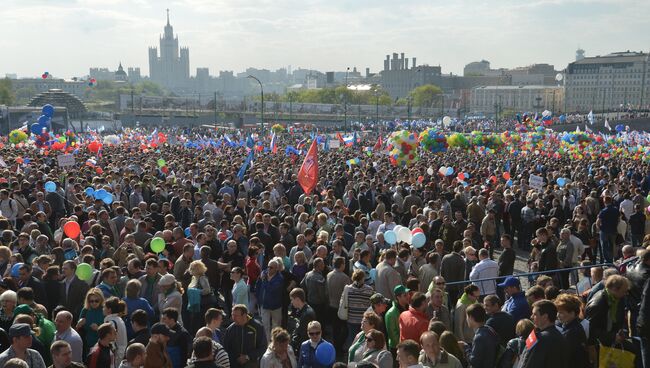 Первомайская демонстрация профсоюзов на Красной площади