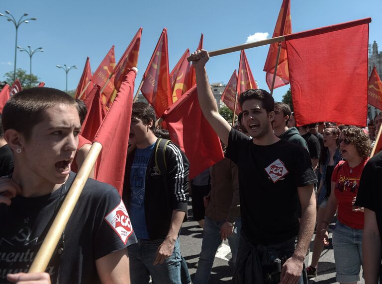 Первомайские демонстрации в Мадриде