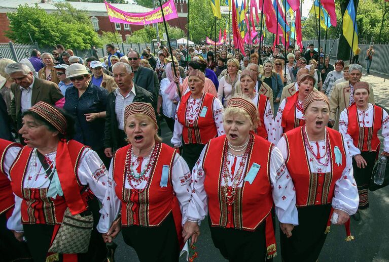 Первомайская демонстрация в Киеве, Украина