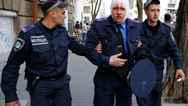 Раненые в беспорядках в Одессе