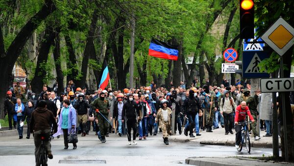 Сторонники федерализации в Донецке. Архивное фото