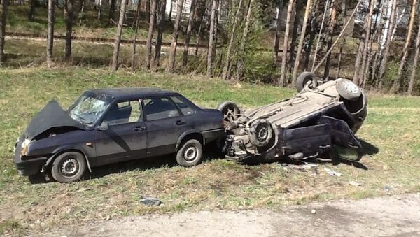 Авария в Томске, фото с места ДТП
