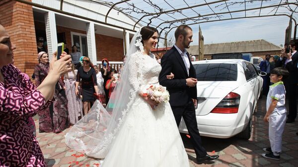 Традиционная чеченская свадьба в Грозном. Архивное фото