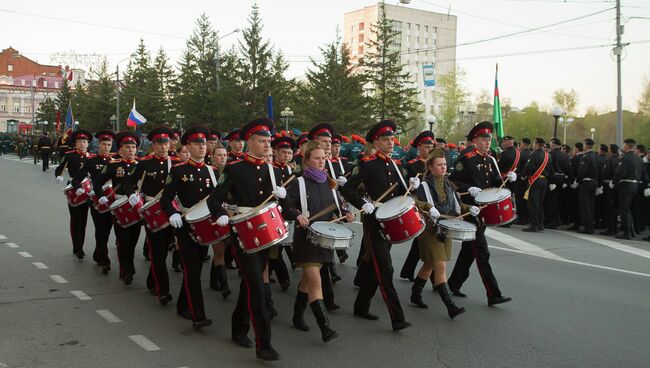 Репетиция Парада Победы в Томске