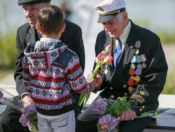 Празднование Дня Победы в поселке Пятиморск Волгоградской области
