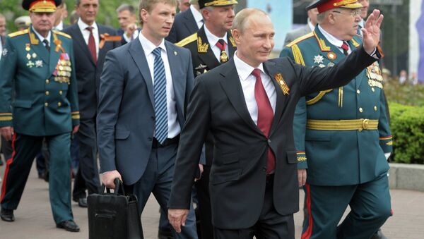 Владимир Путин принял участие в торжественных мероприятиях, посвященных 69-й годовщине Победы в ВОВ и 70-летию освобождения Севастополя