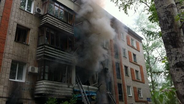 Взрыв бытового газа в пятиэтажном жилом доме на улице Даниловского в Хабаровске. Архивное фото