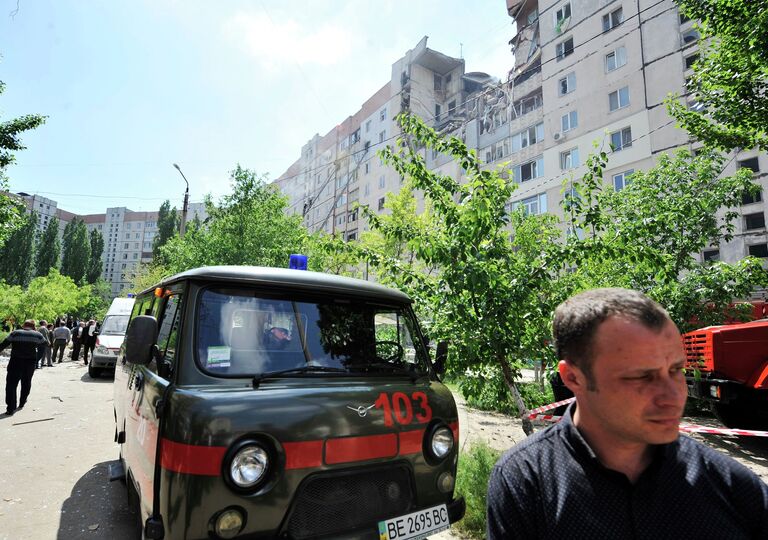 Взрыв в девятиэтажном доме в украинском Николаеве