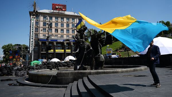 У памятника основателям Киева на площади Независимости. Архивное фото