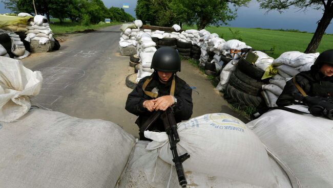 Блокпост украинских военных. Архивное фото