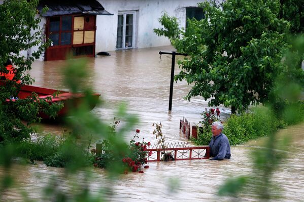 Наводнение в городе Лазаревац, Сербия