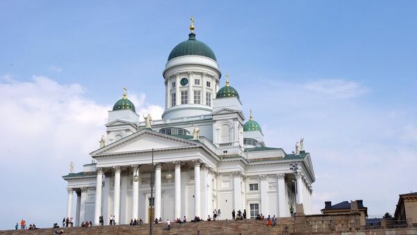 Финляндия. Хельсинки. Сенатская площадь. Архивное фото